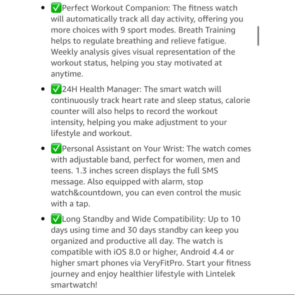 Smart Watch, Waterproof Touch Screen- iOS, Android - Picture 16 of 16